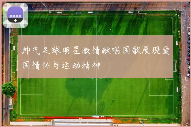 帅气足球明星激情献唱国歌展现爱国情怀与运动精神